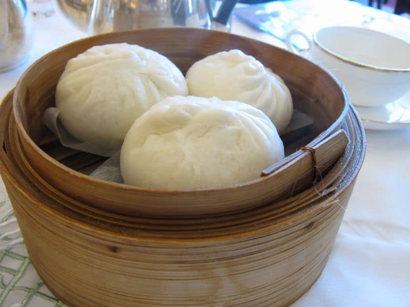 Vegetable bun dim sum at Maxim's Palace, Hong Kong