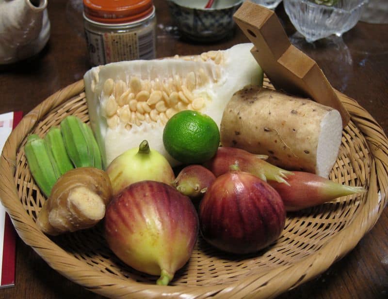 Uzuki cooking class ingredients