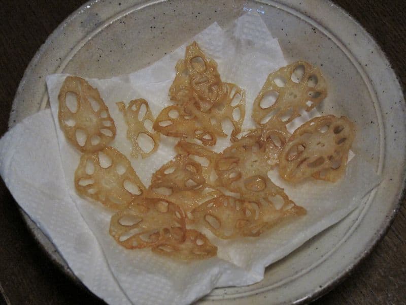 Fried lotus root