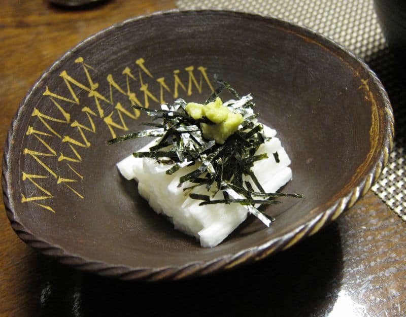 Nagaimo yam with nori and wasabi