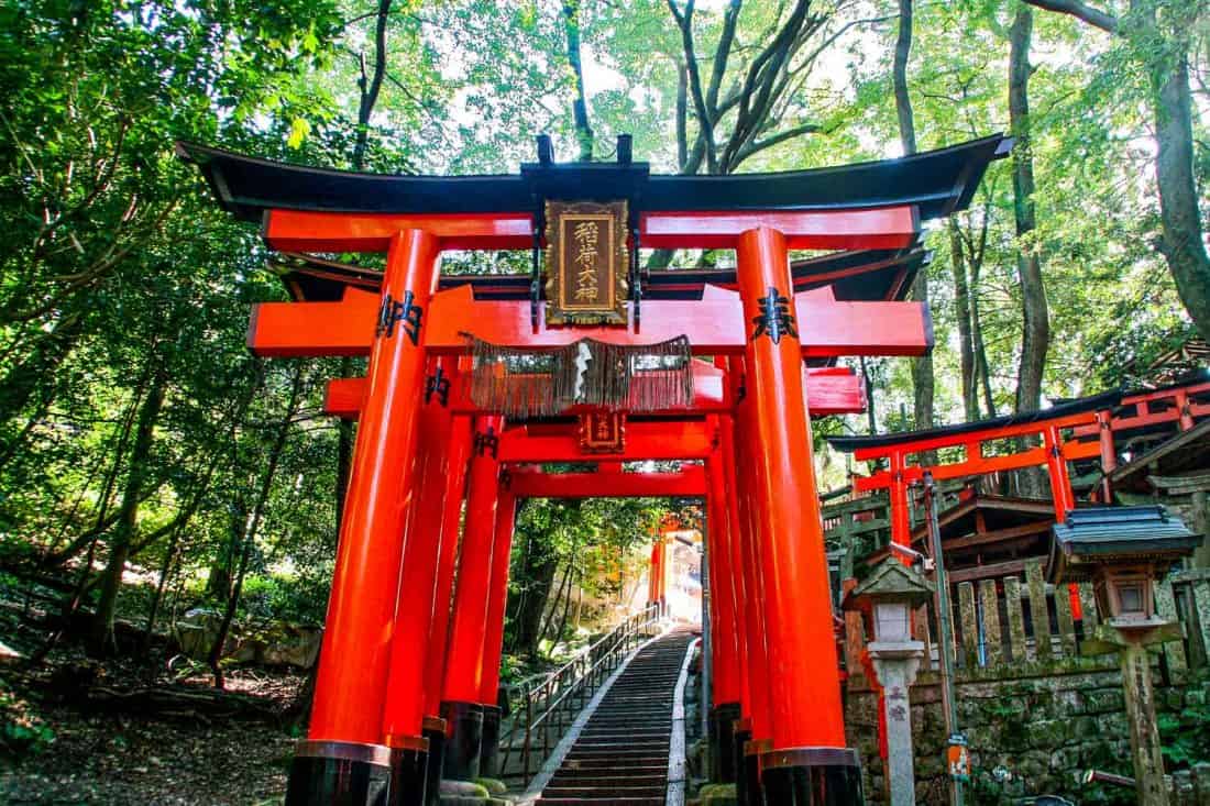 Torii gates at Fushimi Inari Shrine in Kyoto, Japan