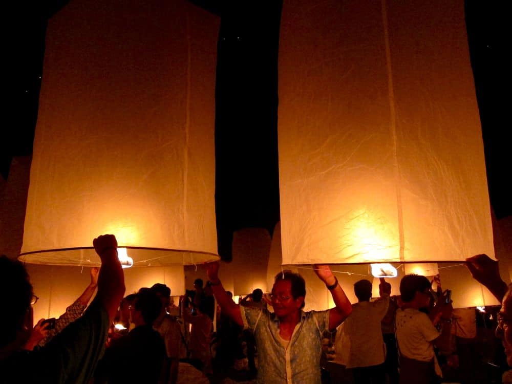 Inflated lanterns at Yee Peng