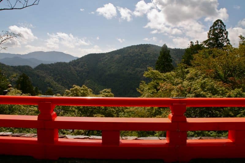 The view at Kurama-dera temple in Kyoto