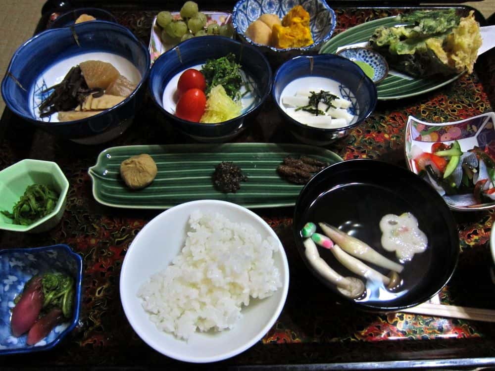 Japanese ryokan dinner