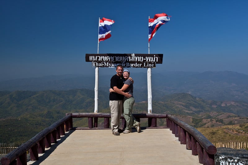 Dave & Deb at the Thailand-Myanmar Border