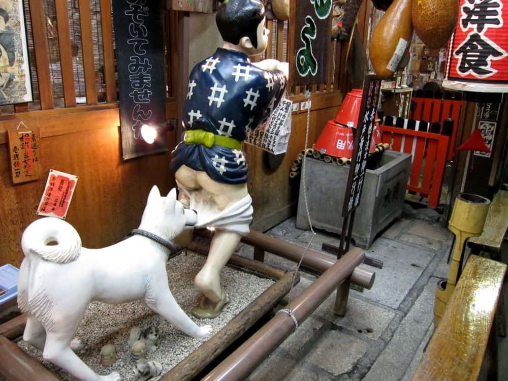 Weird model outside Kyoto restaurant