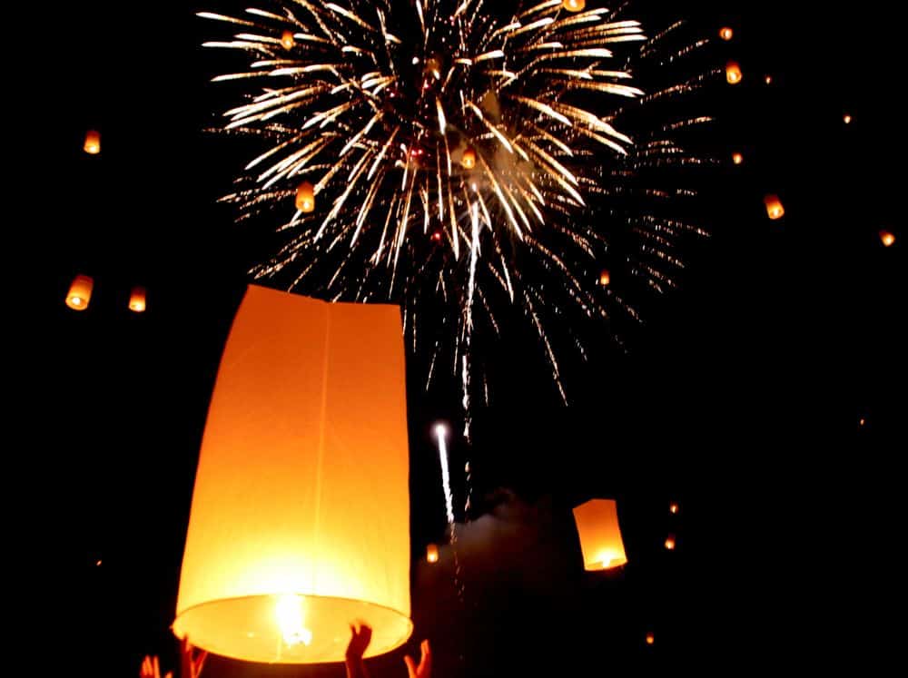 Fireworks at Yee Peng, Chiang Mai