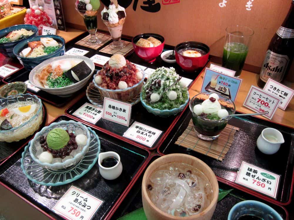 Plastic food models, Japan