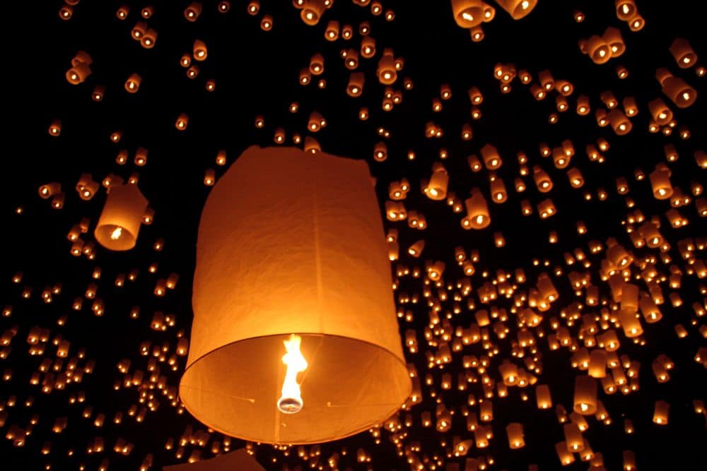 Second lantern release at Yee Peng