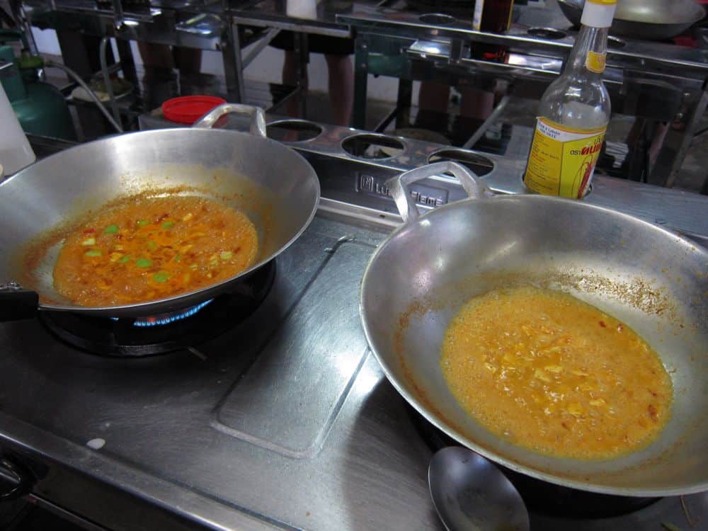 Cooking Thai red curry