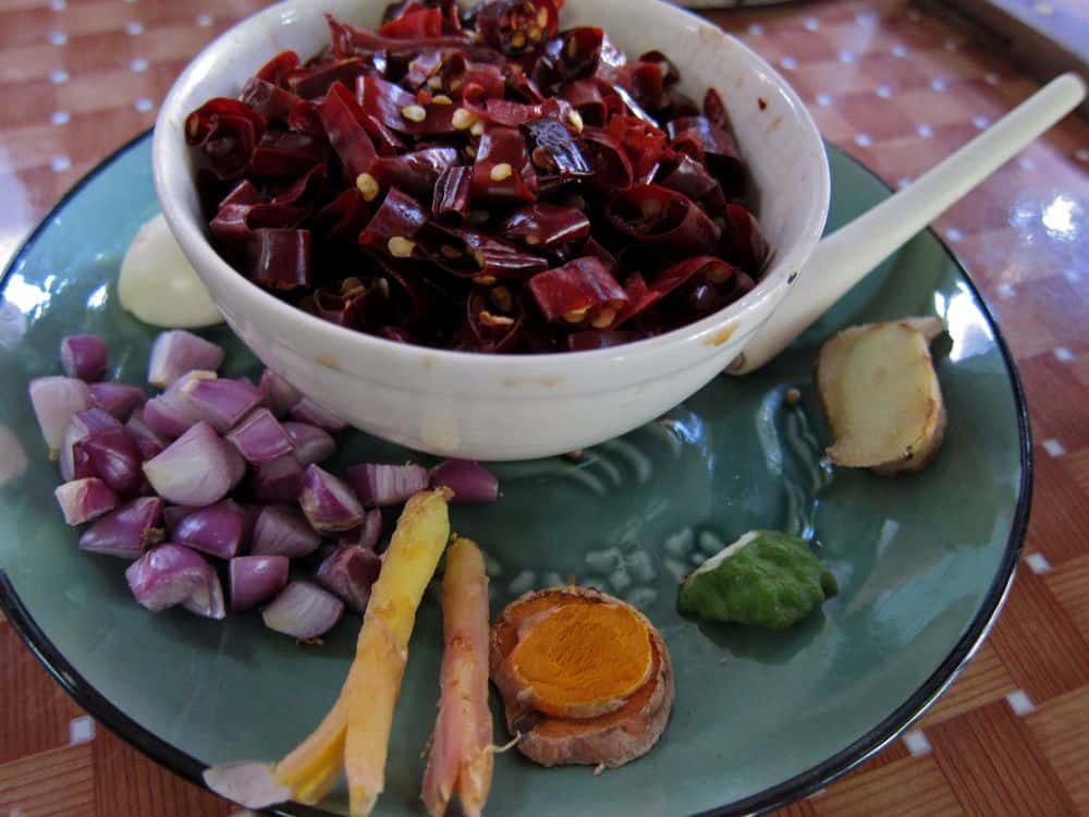 Thai red curry paste ingredients