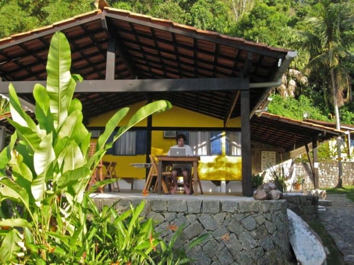 Simon's digital nomad office in Brazil