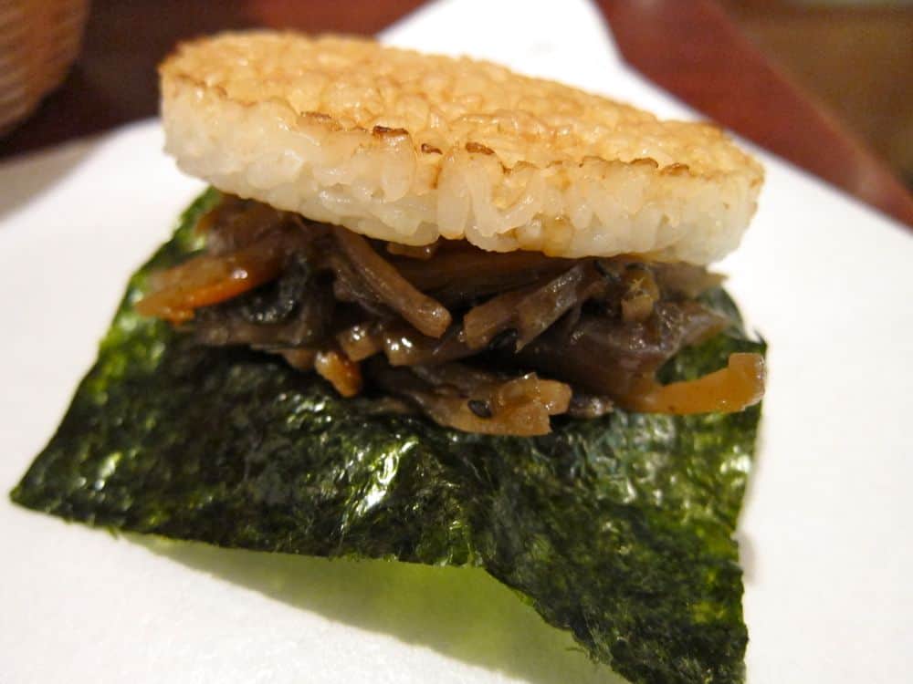 Vegetarian rice burger at Mos Burger Vegetarian rice burger at Mos Burger