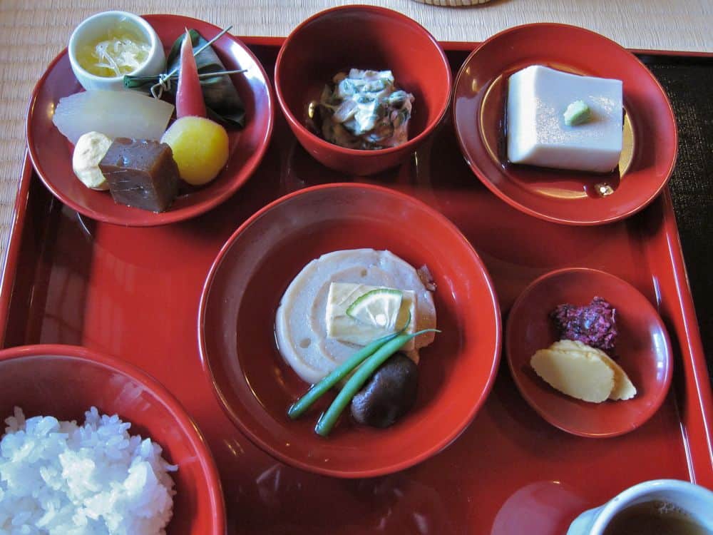 Shojin Ryori lunch at Shigetsu, Tenryuji Temple, Kyoto