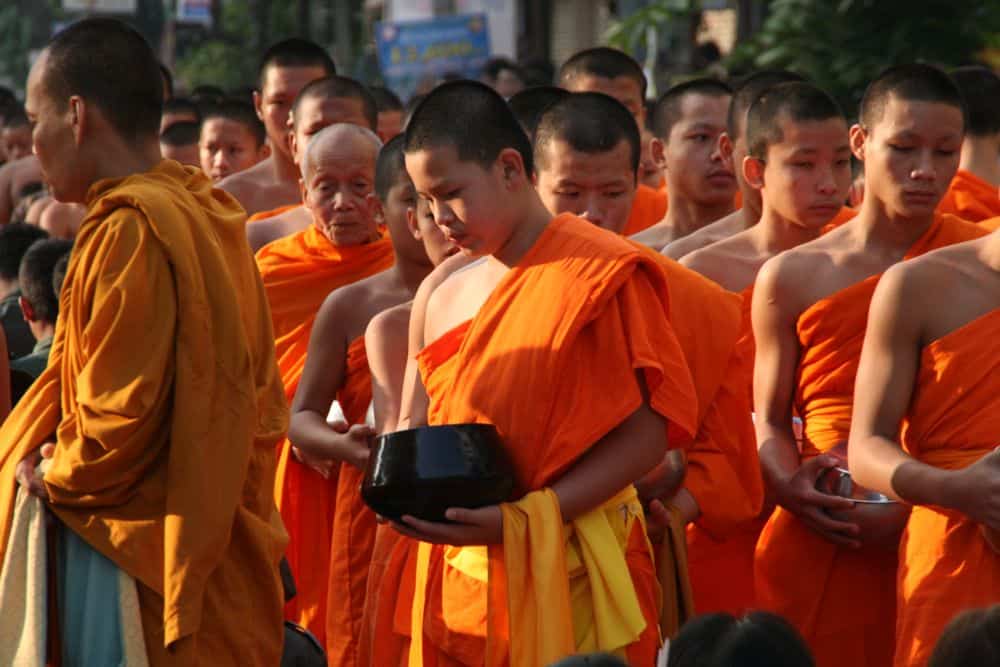 Young and old monks, Chiang Mai