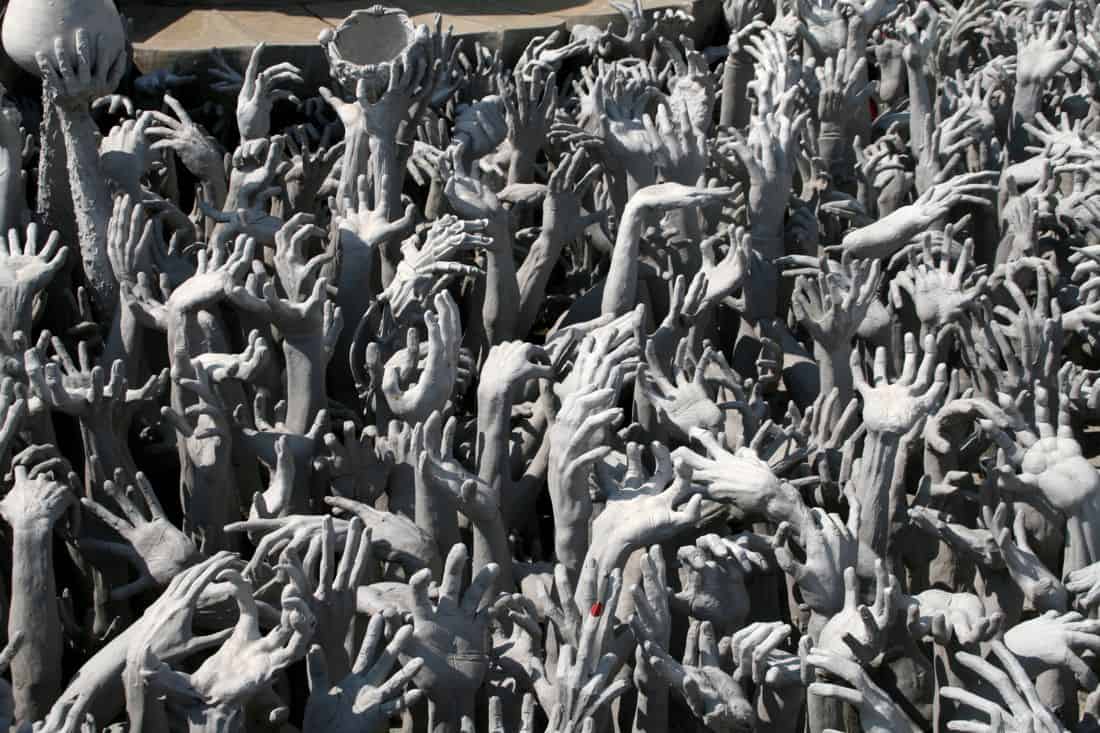 Hands in hell, White Temple Hands in hell, White Temple
