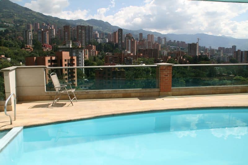 Pool in our Medellin Apartment Building