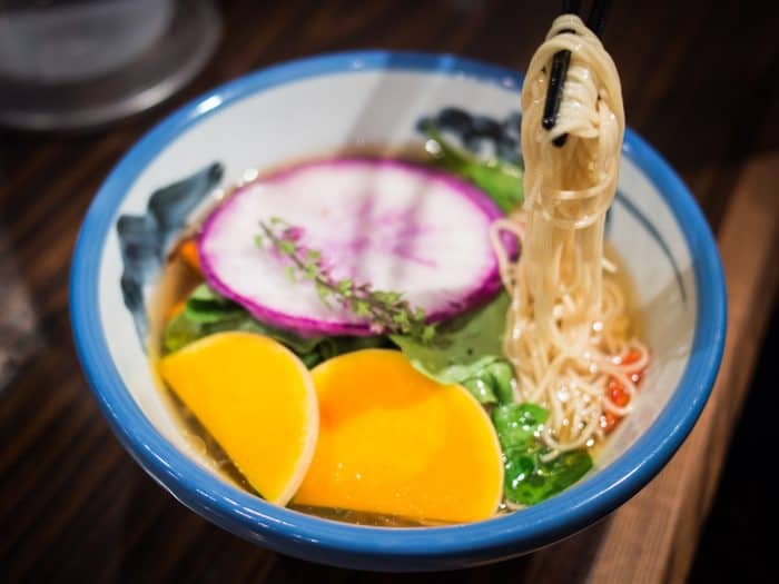 Vegetarian ramen at Afuri, Tokyo