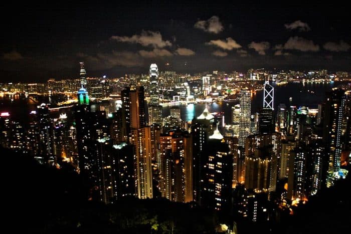 Hong Kong from The Peak at Night