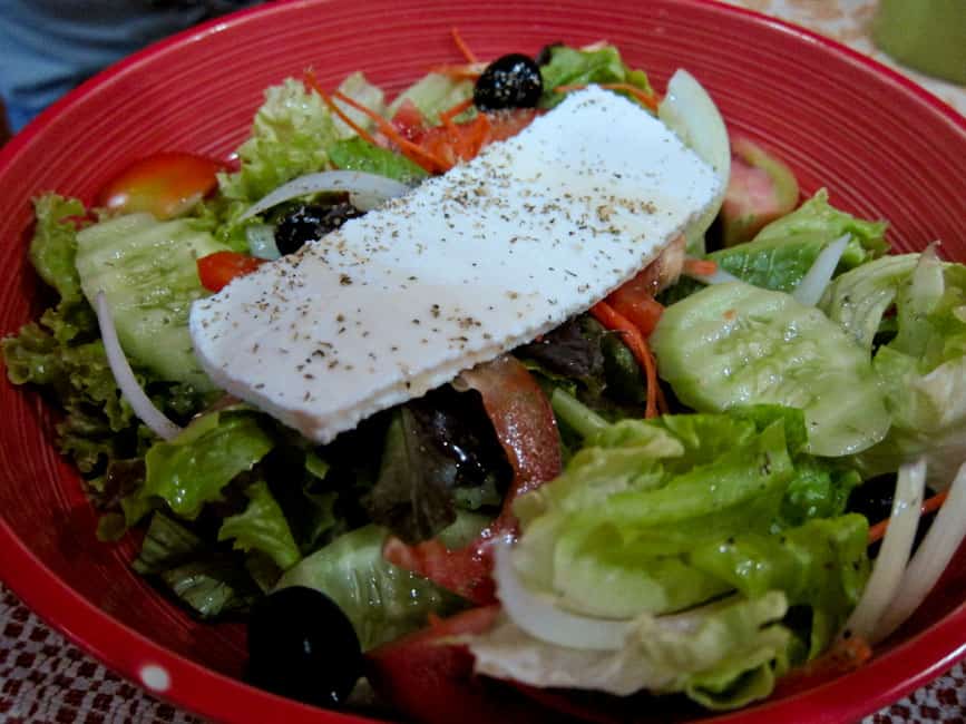 Greek salad at Jerusalem Falafel