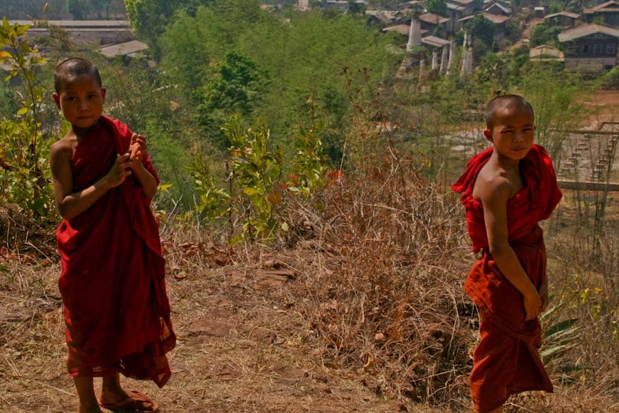 Child monks in Burma