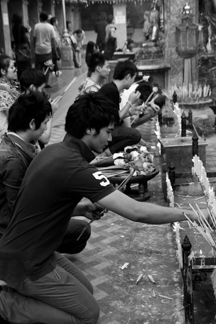 Wat Doi Suthep lighting incence