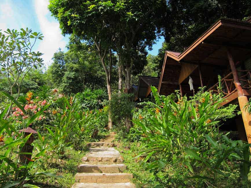 Up to our bungalow at Ting Rai Bay Resort