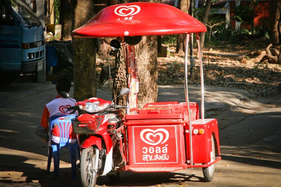 Motorbike ice cream van