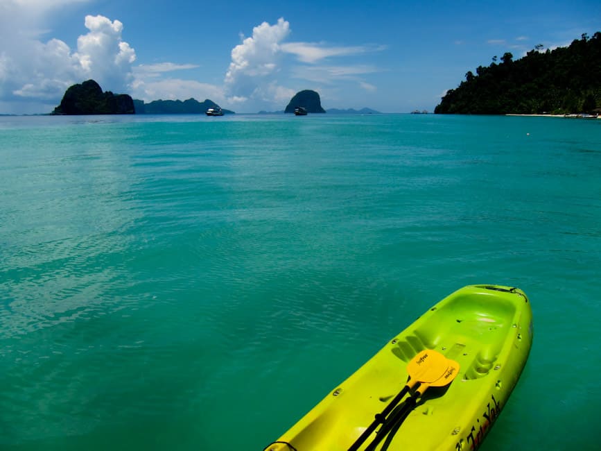 Kayaking at Koh Ngai, Koh Lanta, Thailand