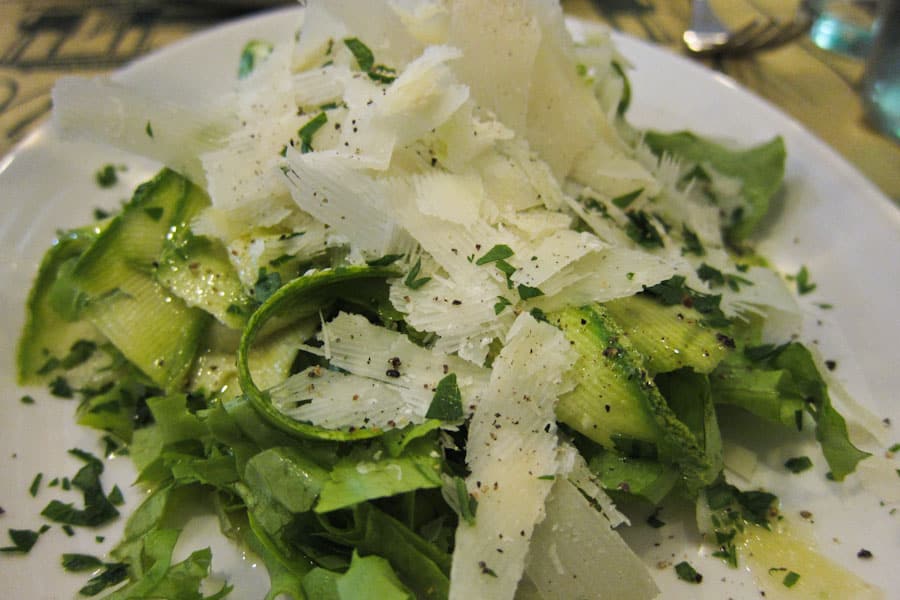 Carpaccio di zucchini Carpaccio di zucchini