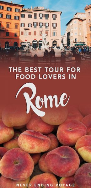 If you love Italian food, then you won't want to miss this food lover's tour through Rome. #rome #italy