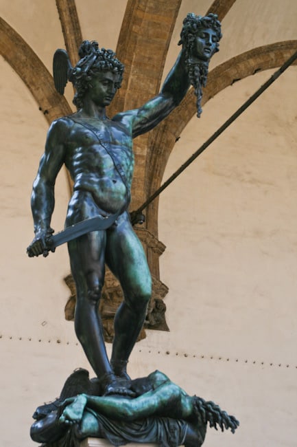 Perseus with Head of Medusa Statue in Piazza della Signoria
