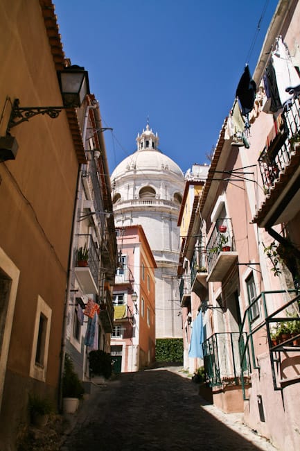 Hill leading to our house in Alfama