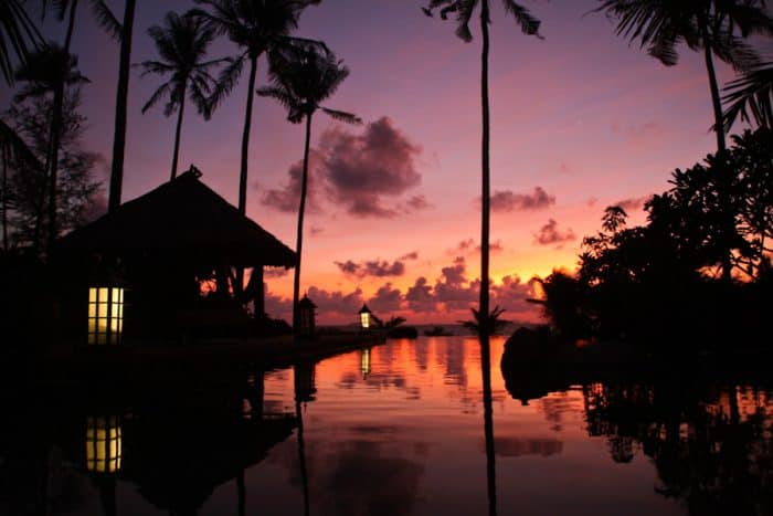 Sunset at our beach house, Koh Lanta