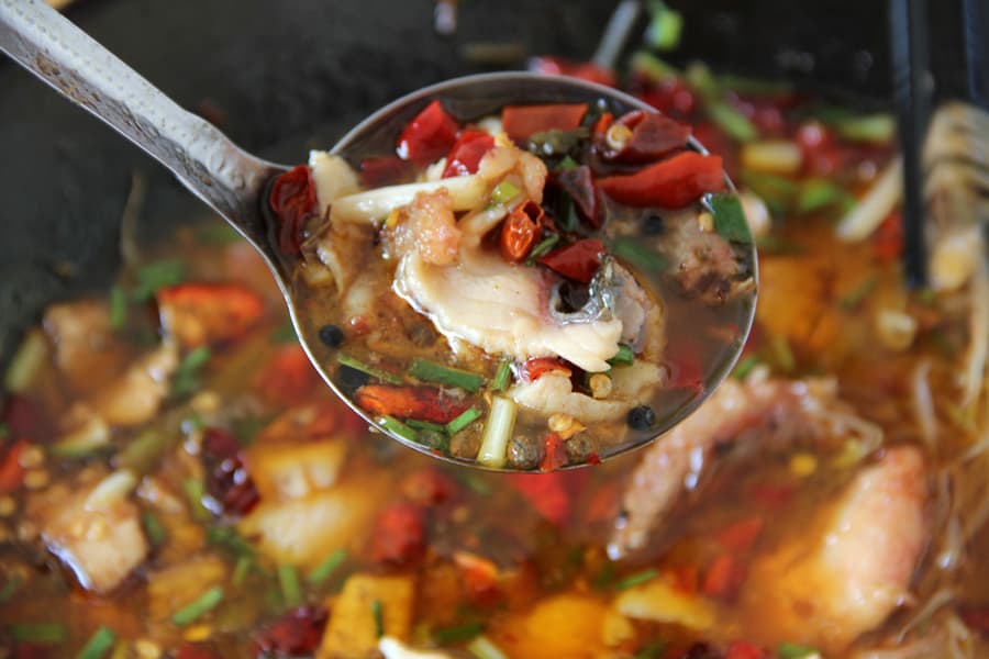 Sichuan fish hot pot, China