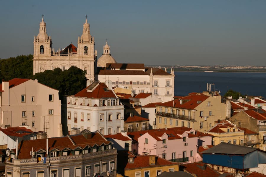 View from Lisbon castle View from Lisbon castle