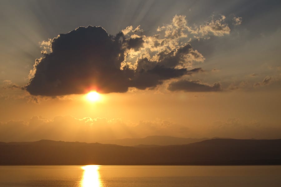 Sunset at the Dead Sea, Jordan