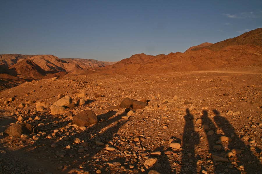 Sunset hike at Feynan Ecolodge