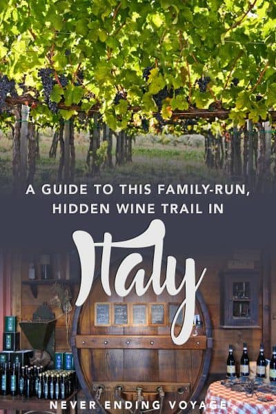 Here's why you don't want to miss this hidden, locally run wine trail in Italy.