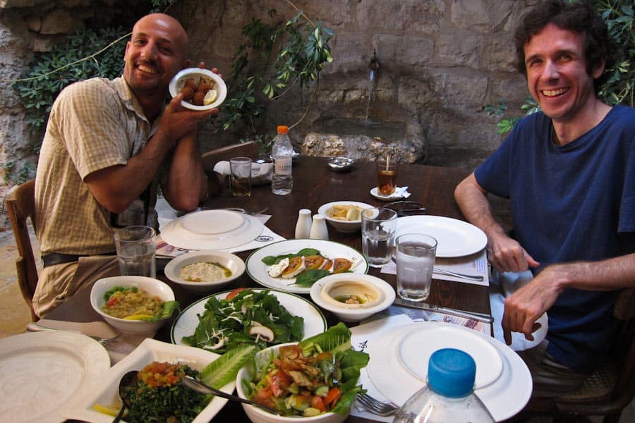 Jordanian mezze at Haret Jdoudna restaurant, Madaba, Jordan