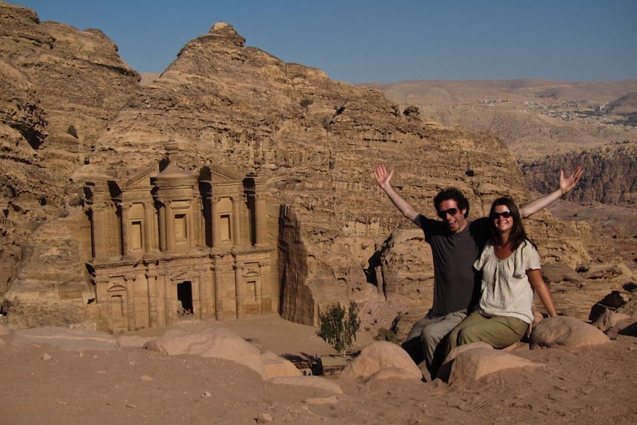 Us above the Monastery in Petra Us above the Monastery in Petra