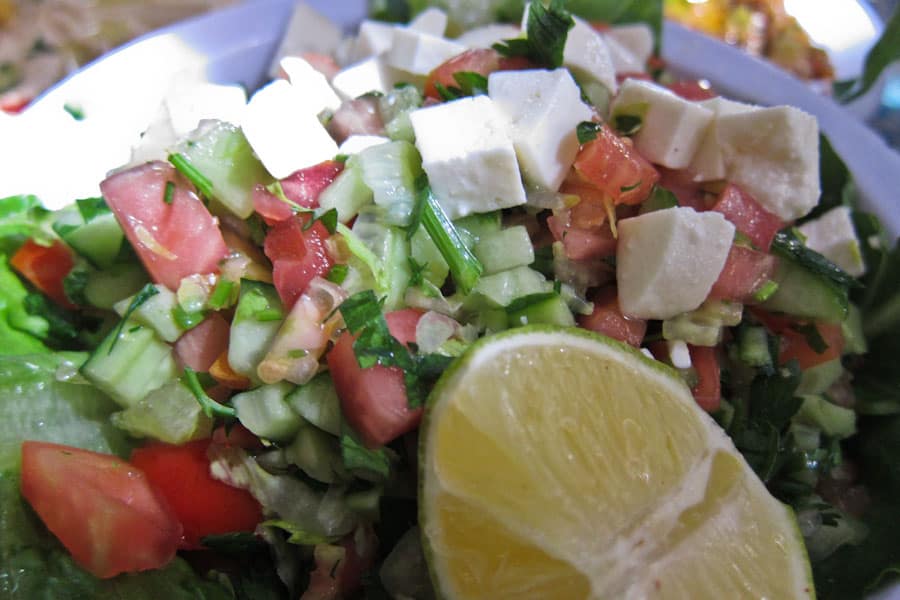 Arabic salad with feta