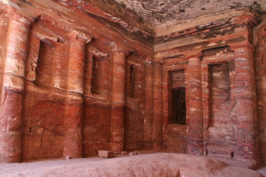 The colourful Triclinium where feasts were held in memory of the dead