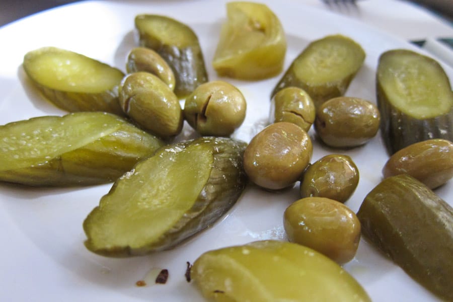 Olives and pickles