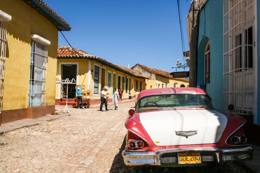 Classic Car in Trinidad Street, Cuba
