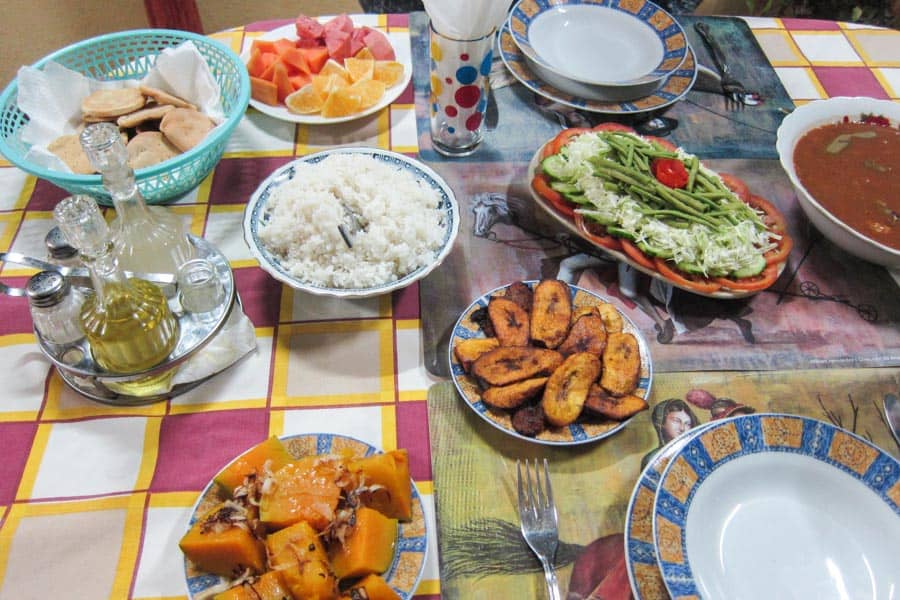 Dinner at our casa particular in Trinidad