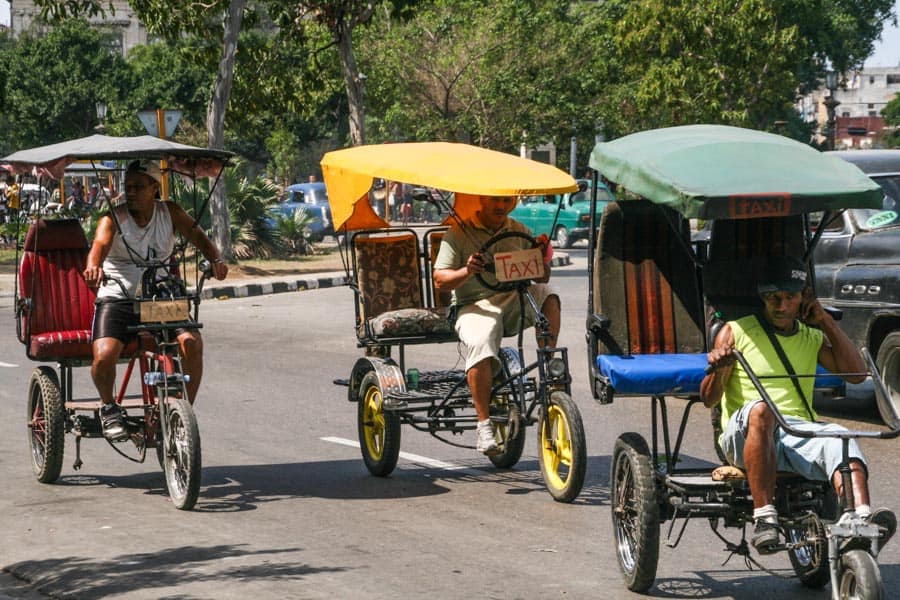 Cycle rickshaws, Havana, Cuba