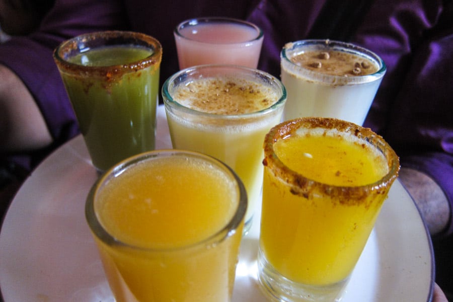 Different flavours pulque