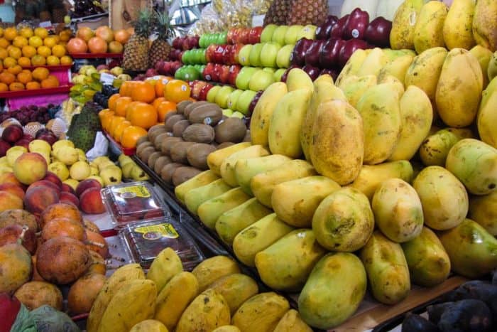 Fruit stall at Mercado San Juan