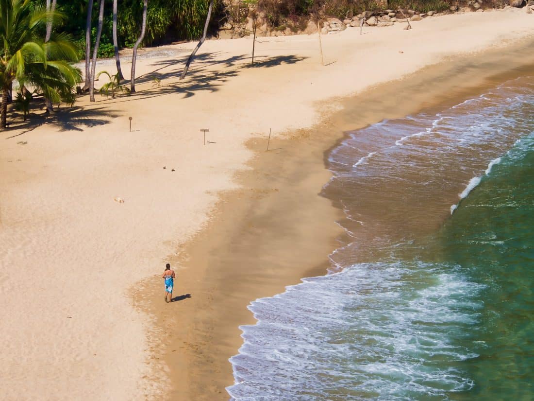 View of Erin on the beach from the Cliff House. Photo by Dana Styber. 